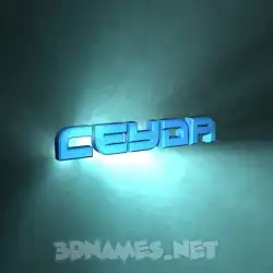 ceyda in Light Shine style - 3D name wallpaper