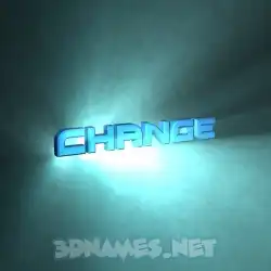 change in Light Shine style - 3D name wallpaper