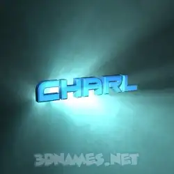 charl in Light Shine style - 3D name wallpaper