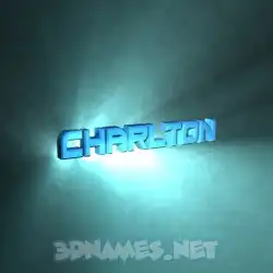 charlton in Light Shine style - 3D name wallpaper