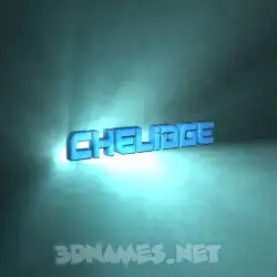 chelidge in Light Shine style - 3D name wallpaper