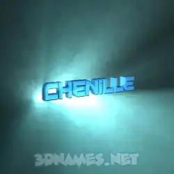 chenille in Light Shine style - 3D name wallpaper