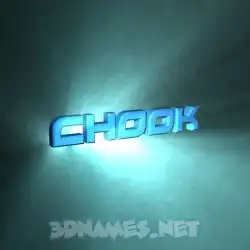 chook in Light Shine style - 3D name wallpaper