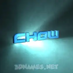 chow in Light Shine style - 3D name wallpaper
