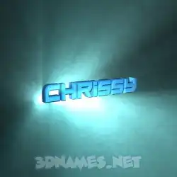 chrissy in Light Shine style - 3D name wallpaper