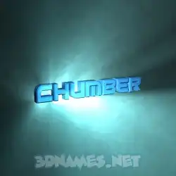 chumber in Light Shine style - 3D name wallpaper