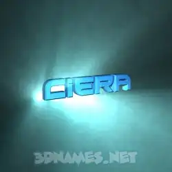 ciera in Light Shine style - 3D name wallpaper