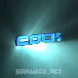 cock in Light Shine style - 3D name wallpaper