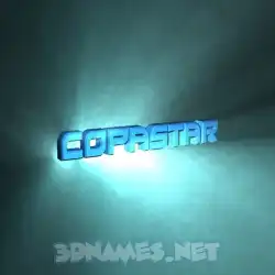 copastar in Light Shine style - 3D name wallpaper
