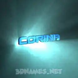 corina in Light Shine style - 3D name wallpaper