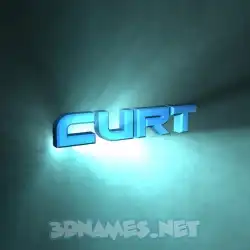 curt in Light Shine style - 3D name wallpaper
