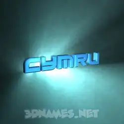 cymru in Light Shine style - 3D name wallpaper
