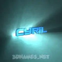 cyril in Light Shine style - 3D name wallpaper