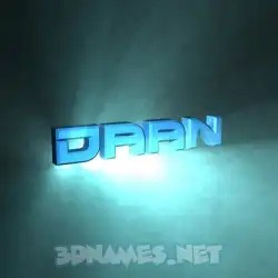 daan in Light Shine style - 3D name wallpaper