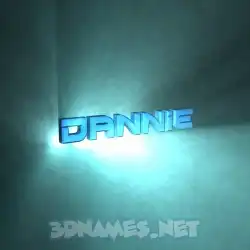 dannie in Light Shine style - 3D name wallpaper