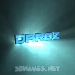 daroz in Light Shine style - 3D name wallpaper