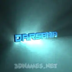 darsana in Light Shine style - 3D name wallpaper