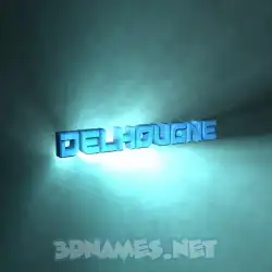 delhougne in Light Shine style - 3D name wallpaper