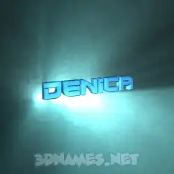 denica in Light Shine style - 3D name wallpaper