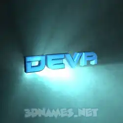 deva in Light Shine style - 3D name wallpaper