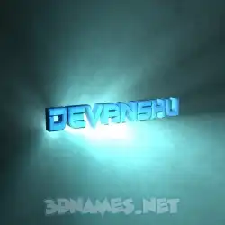 devanshu in Light Shine style - 3D name wallpaper