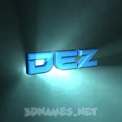 dez in Light Shine style - 3D name wallpaper
