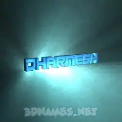 dharmesh in Light Shine style - 3D name wallpaper