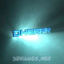 dherar in Light Shine style - 3D name wallpaper