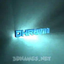 dhruvin in Light Shine style - 3D name wallpaper