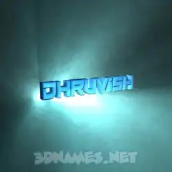 dhruvish in Light Shine style - 3D name wallpaper