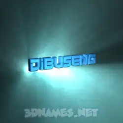dibuseng in Light Shine style - 3D name wallpaper