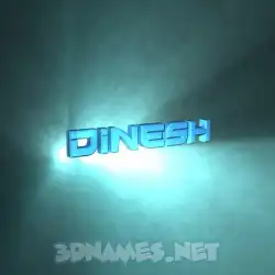dinesh in Light Shine style - 3D name wallpaper