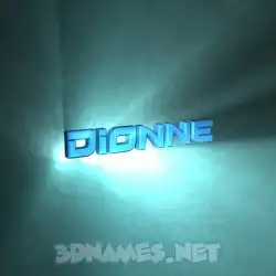 dionne in Light Shine style - 3D name wallpaper