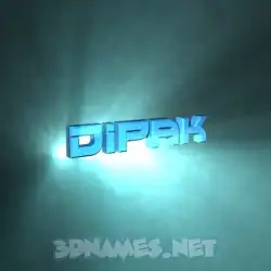 dipak in Light Shine style - 3D name wallpaper