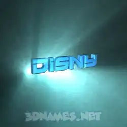 disny in Light Shine style - 3D name wallpaper