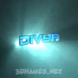 divya in Light Shine style - 3D name wallpaper
