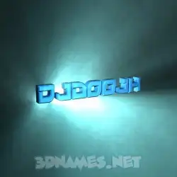 djdoojh in Light Shine style - 3D name wallpaper