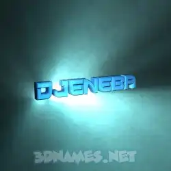 djeneba in Light Shine style - 3D name wallpaper