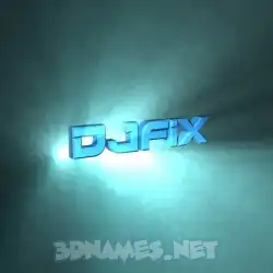 djfix in Light Shine style - 3D name wallpaper