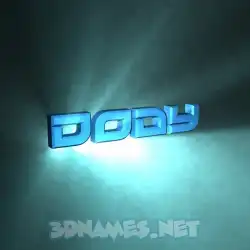 dody in Light Shine style - 3D name wallpaper