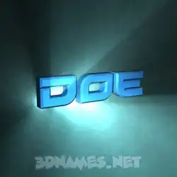 doe in Light Shine style - 3D name wallpaper