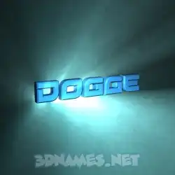 dogge in Light Shine style - 3D name wallpaper
