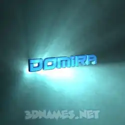 domira in Light Shine style - 3D name wallpaper