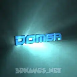 domsa in Light Shine style - 3D name wallpaper