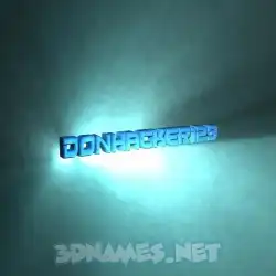 donhacker123 in Light Shine style - 3D name wallpaper
