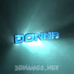donna in Light Shine style - 3D name wallpaper