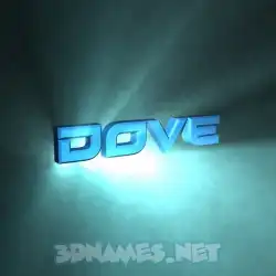 dove in Light Shine style - 3D name wallpaper