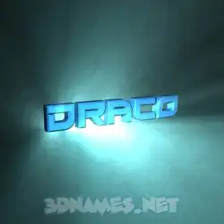 draco in Light Shine style - 3D name wallpaper