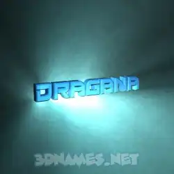 dragana in Light Shine style - 3D name wallpaper
