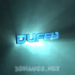 duffy in Light Shine style - 3D name wallpaper